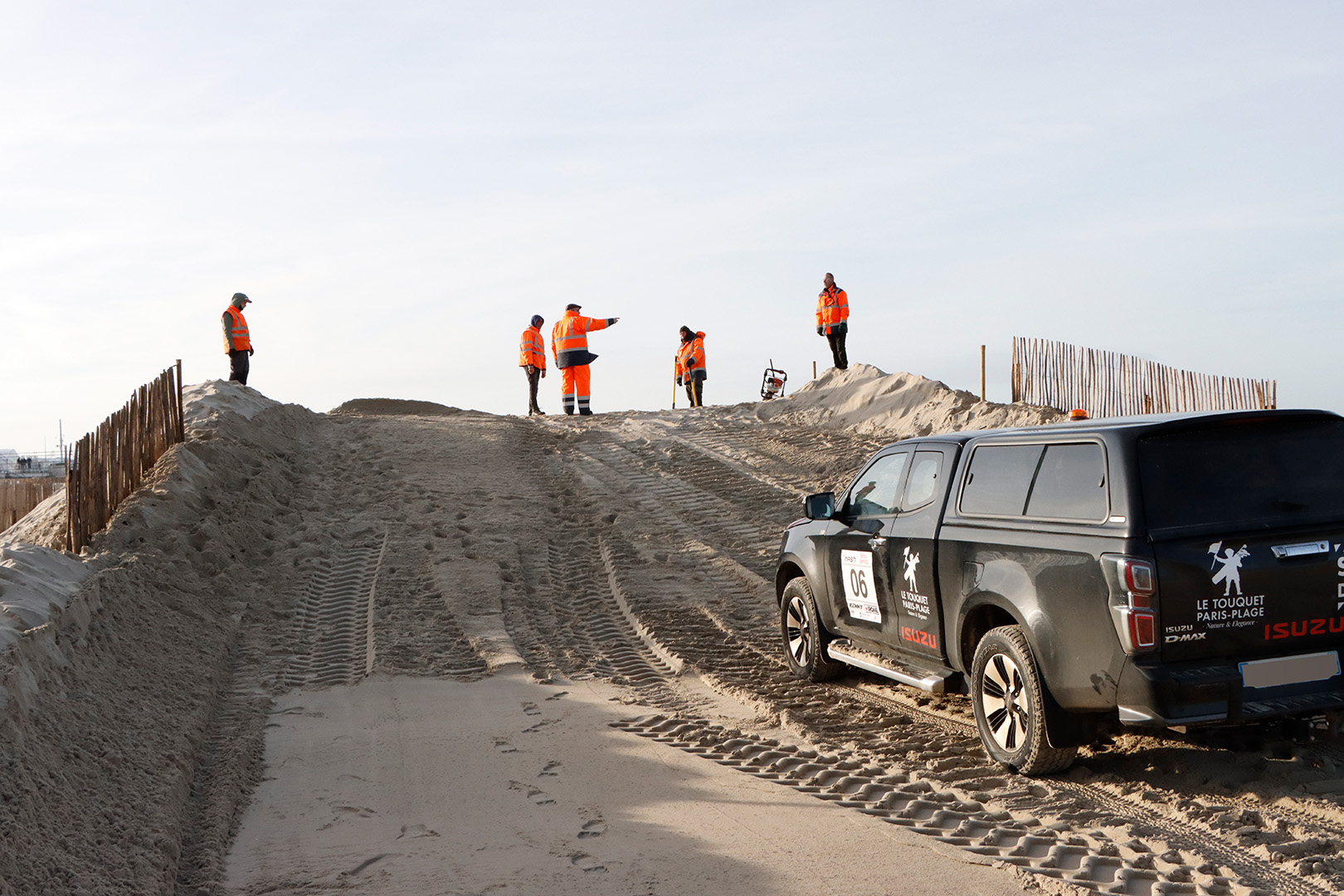 Agents sur le tracé du circuit