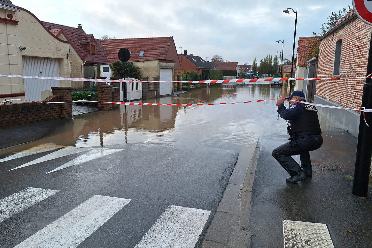 Route inondée