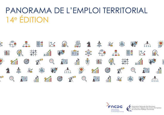 Couverture du 14eme panorama de l'emploi territorial, icones