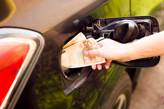 Argent, réservoir de carburant de voiture
