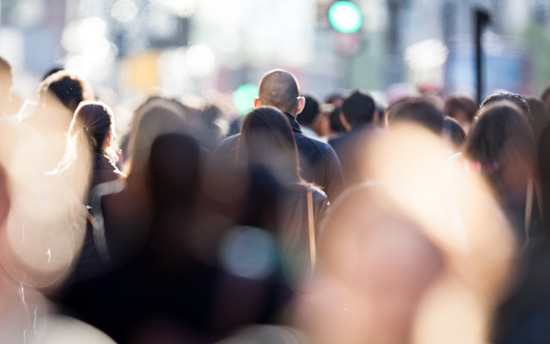 Foule dans la rue